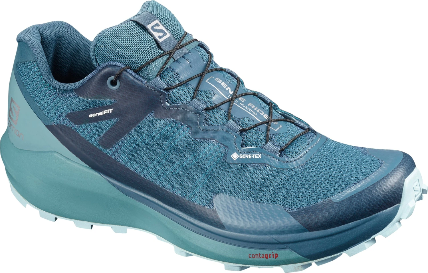 Salomon Sense Ride 3 GTX Invisib. Fit Trail Running Shoes - Women's|-|Souliers De Course Sur Sentier Sense Ride 3 GTX Invisib. Fit - Femme