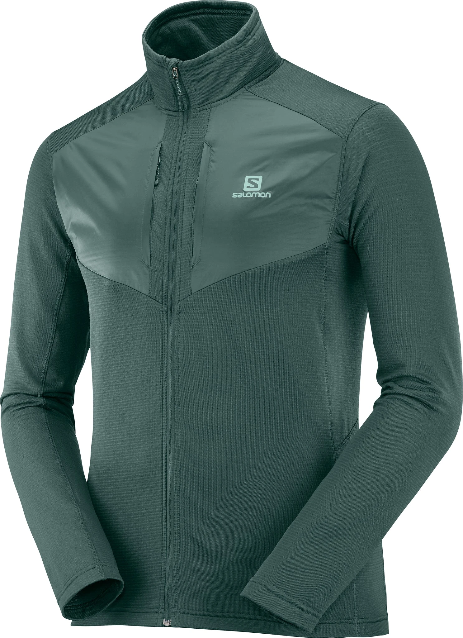 Salomon Grid Full Zip Midlayer - Men's|-|Couche Intermédiaire à Glissière Intégrale Grid - Homme - Image 4