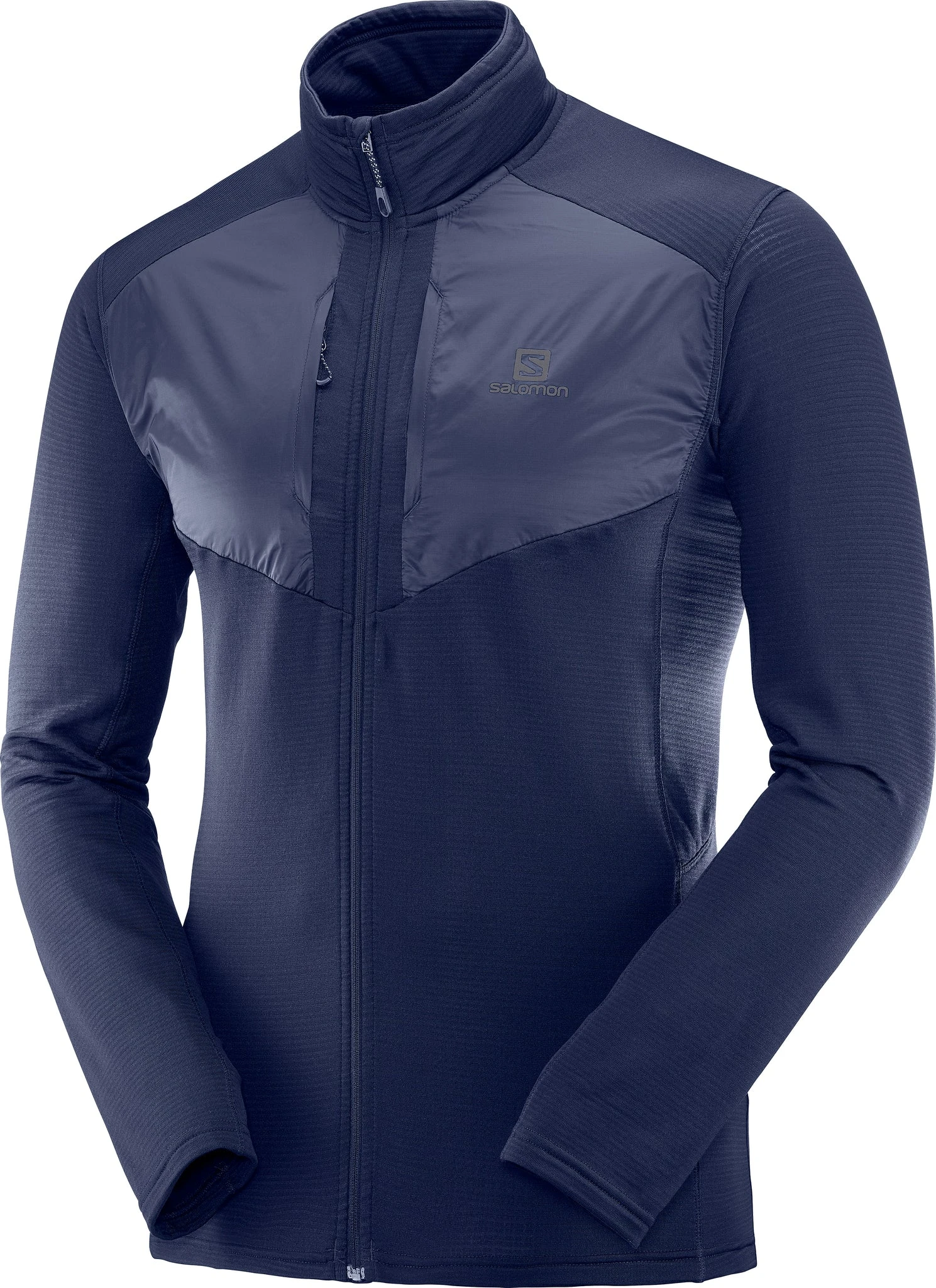 Salomon Grid Full Zip Midlayer - Men's|-|Couche Intermédiaire à Glissière Intégrale Grid - Homme - Image 2