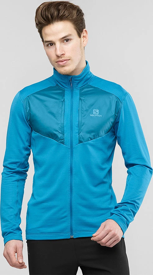 Salomon Grid Full Zip Midlayer - Men's|-|Couche Intermédiaire à Glissière Intégrale Grid - Homme - Image 7