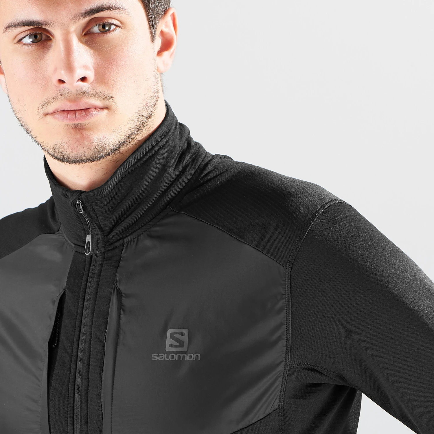 Salomon Grid Full Zip Midlayer - Men's|-|Couche Intermédiaire à Glissière Intégrale Grid - Homme - Image 6