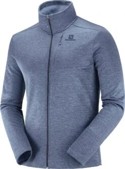 Salomon Transition Full Zip Mid - Men's|-|Couche Intermédiaire à Glissière Intégrale Transition - Homme