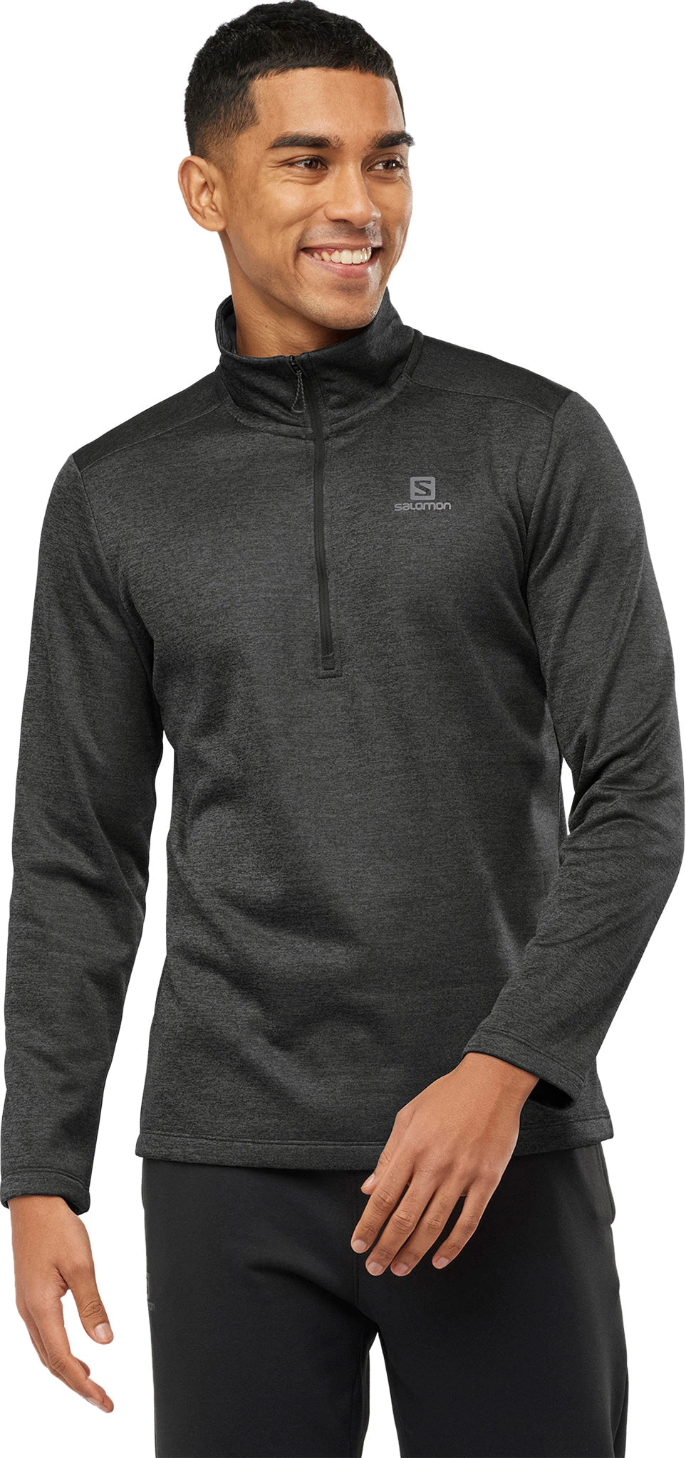 Salomon Essential Lightwarm Seamless Half Zip - Men's|-|Couche Intermédiaire à Demi-glissière Essential Lightwarm Seamless - Homme - Image 19