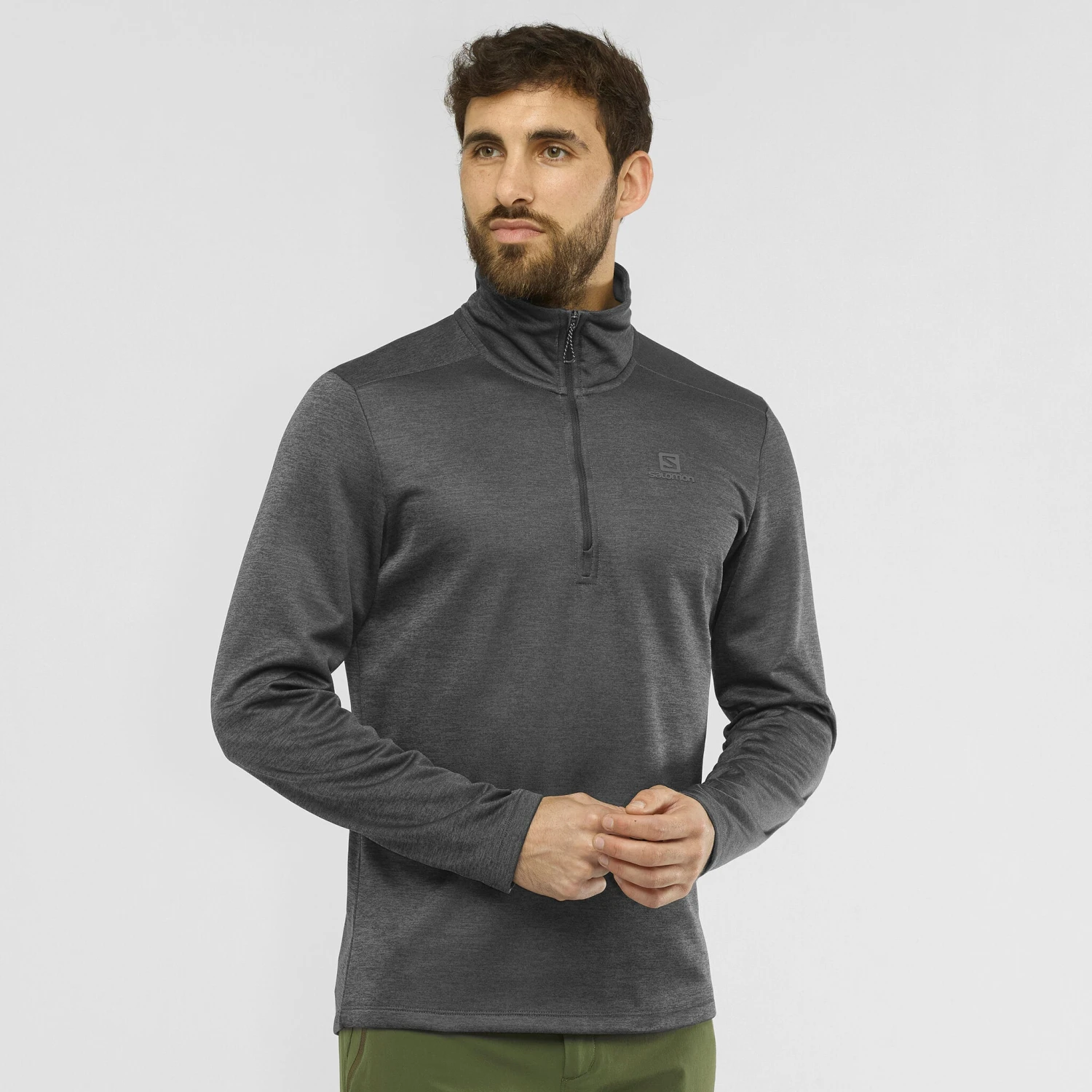 Salomon Essential Lightwarm Seamless Half Zip - Men's|-|Couche Intermédiaire à Demi-glissière Essential Lightwarm Seamless - Homme - Image 15