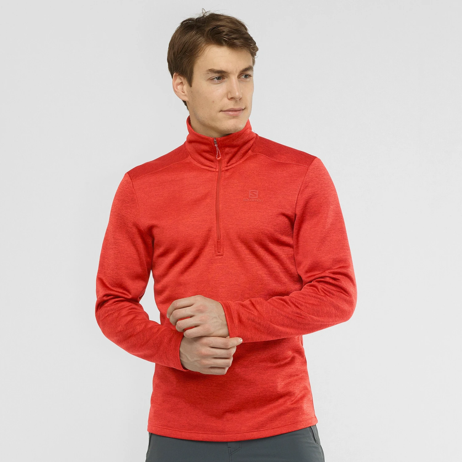 Salomon Essential Lightwarm Seamless Half Zip - Men's|-|Couche Intermédiaire à Demi-glissière Essential Lightwarm Seamless - Homme - Image 16
