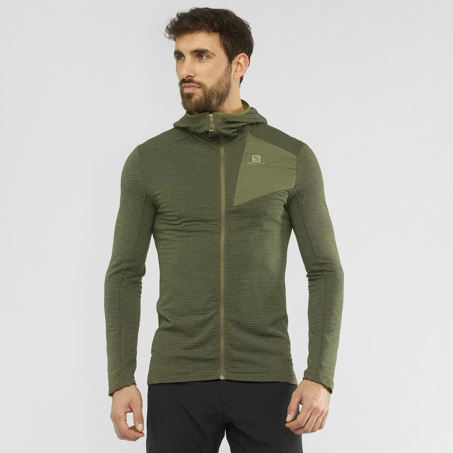 Salomon Outline Full Zip Hoodie - Men's|-|Veste Outline à Glissière Intégrale - Homme - Image 8