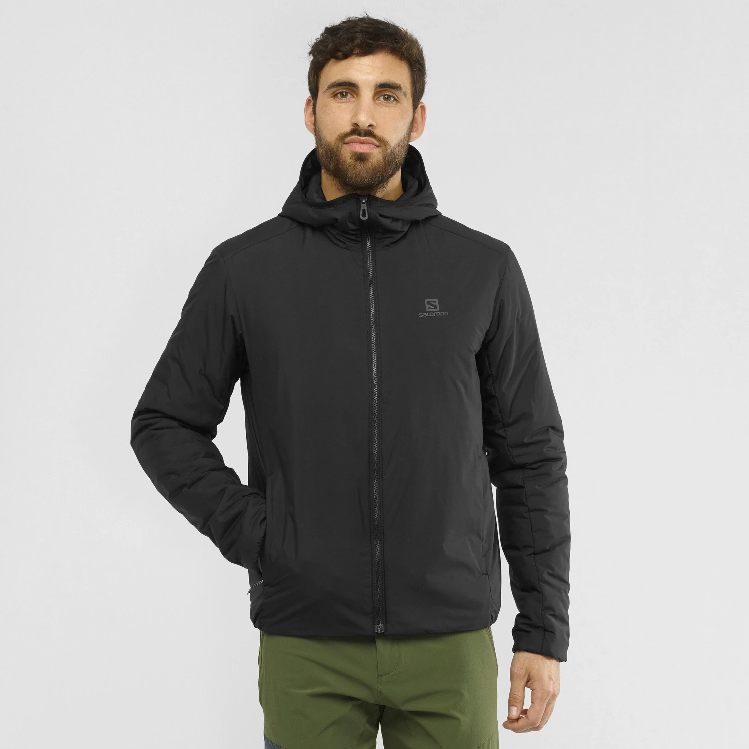 Salomon Outrack Insulated Hoodie - Men's|-|Manteau Isolé Outrack - Homme - Image 12