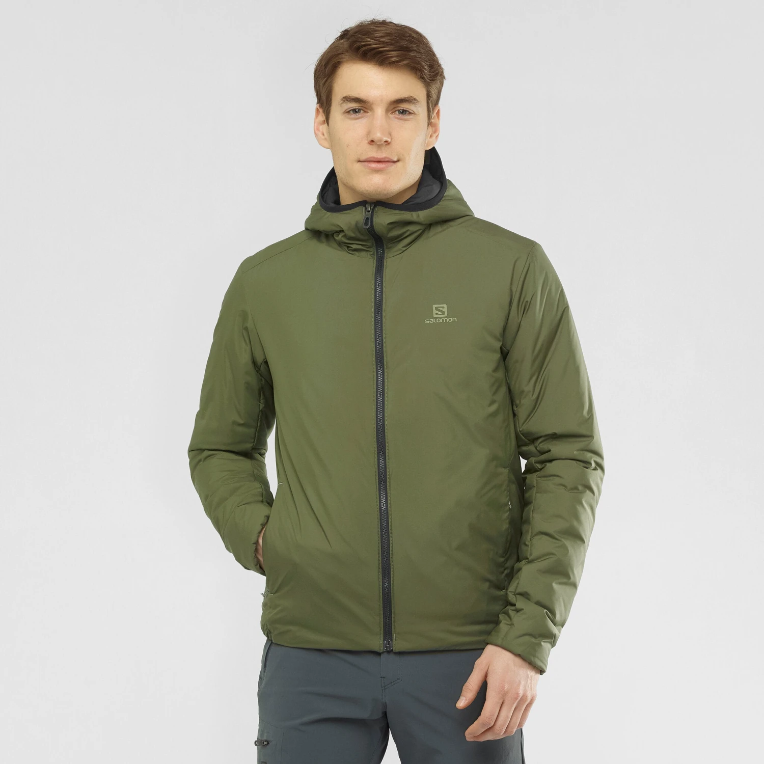 Salomon Outrack Insulated Hoodie - Men's|-|Manteau Isolé Outrack - Homme - Image 11