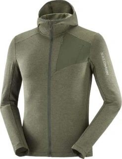 Salomon Essential Lightwarm Hooded - Men's|-|Chandail à Capuchon Essential Lightwarm - Homme