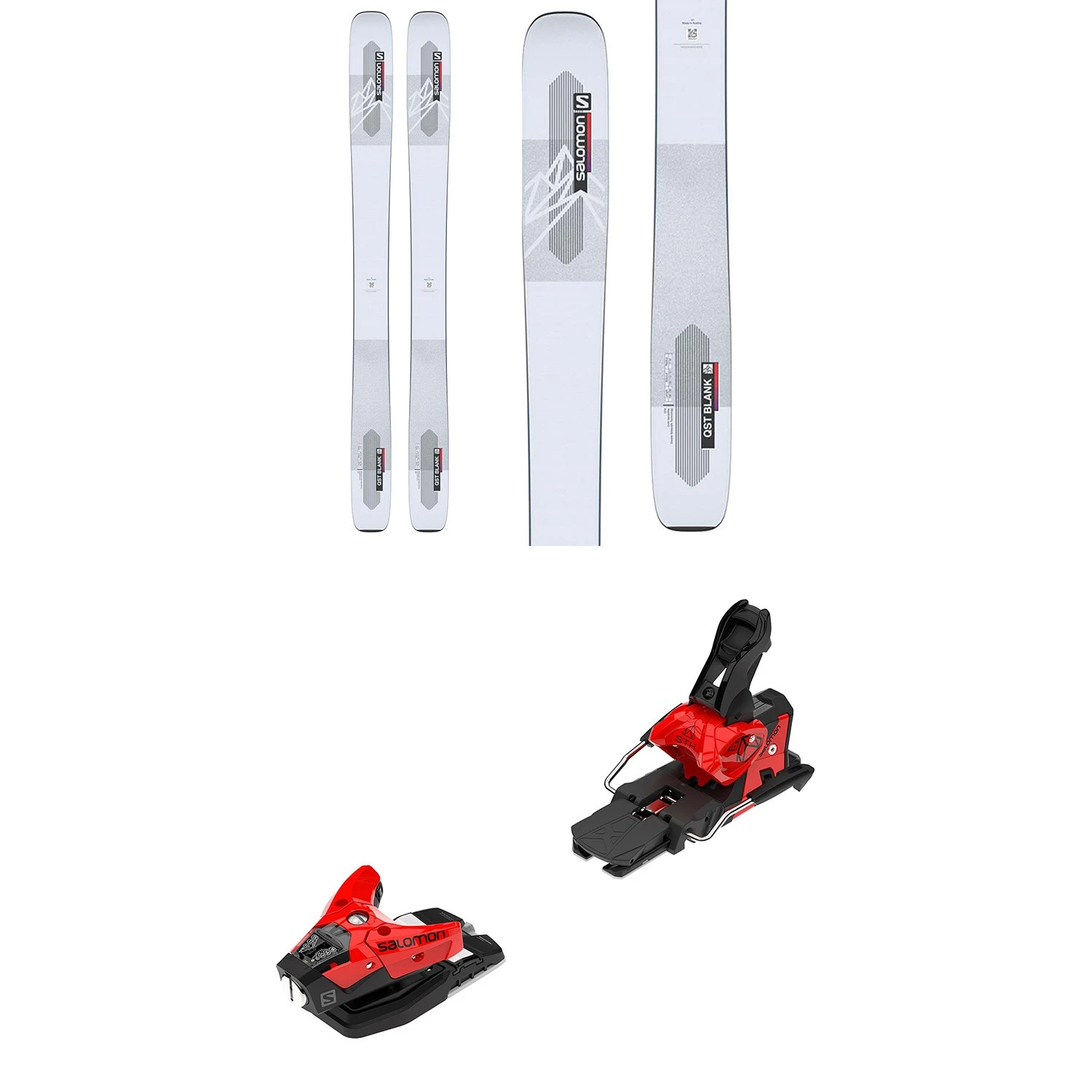 Salomon QST Blank Skis + Salomon STH2 MNC Ski Bindings 2023 - Used