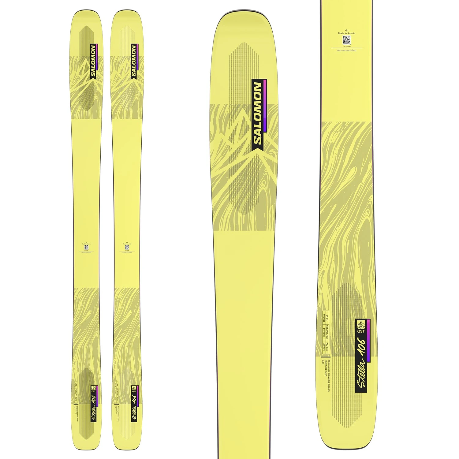Salomon QST Stella 106 Skis + Salomon Strive 14 GW Ski Bindings - Women's 2023 - Used - Image 3